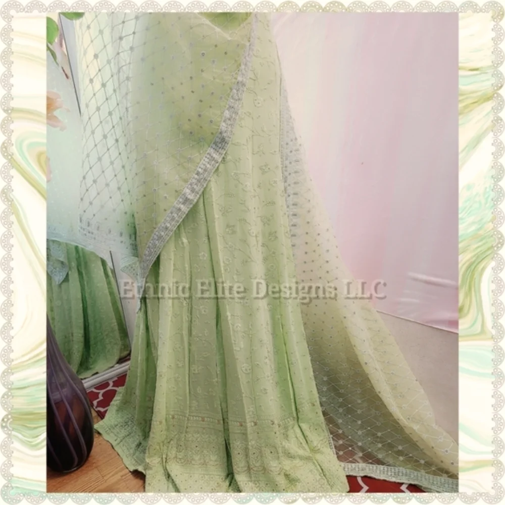 New boutique Sabyasachi inspired Lehenga Choli- Georgette Lehenga-blouse… - Picture 7 of 10